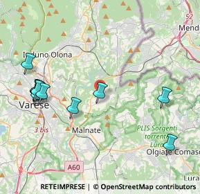 Mappa Via del Nevedro, 21050 Cantello VA, Italia (4.70583)