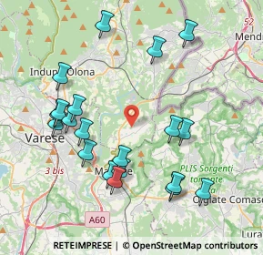 Mappa Via del Nevedro, 21050 Cantello VA, Italia (4.173)