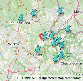 Mappa Via del Nevedro, 21050 Cantello VA, Italia (3.665)