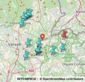 Mappa Via del Nevedro, 21050 Cantello VA, Italia (3.75571)