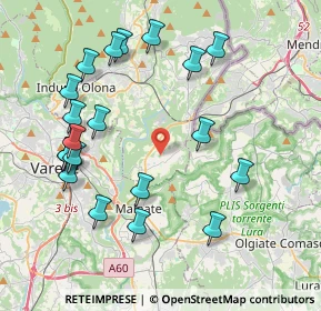 Mappa Via del Nevedro, 21050 Cantello VA, Italia (4.373)