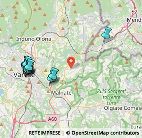 Mappa Via del Nevedro, 21050 Cantello VA, Italia (4.6865)
