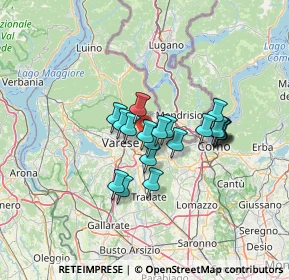 Mappa Via del Nevedro, 21050 Cantello VA, Italia (9.636)
