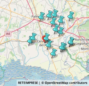 Mappa Via Lung'Aussa, 33052 Cervignano del Friuli UD, Italia (6.39)