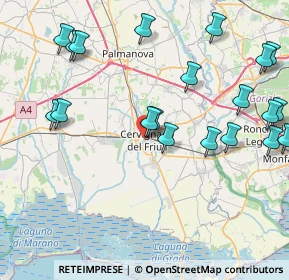 Mappa Via Lung'Aussa, 33052 Cervignano del Friuli UD, Italia (9.8055)