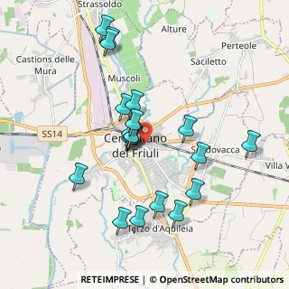 Mappa Viale Stazione, 33052 Cervignano del Friuli UD, Italia (1.75)