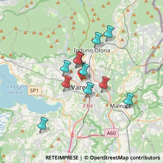 Mappa Via Cesare Paravicini, 21100 Varese VA, Italia (2.95545)