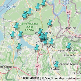 Mappa Via Cesare Paravicini, 21100 Varese VA, Italia (7.7055)