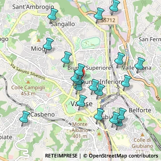 Mappa Via Cesare Paravicini, 21100 Varese VA, Italia (1.069)