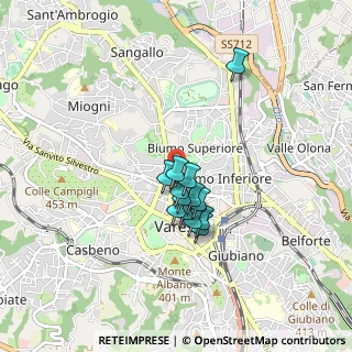 Mappa Via Cesare Paravicini, 21100 Varese VA, Italia (0.59231)