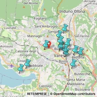 Mappa Via Monte Tabor, 21100 Varese VA, Italia (1.76)