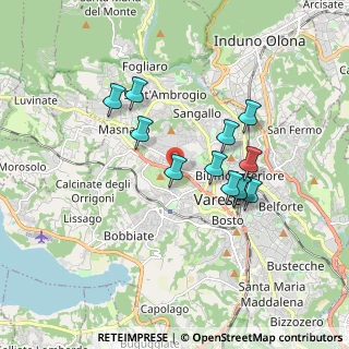 Mappa Via Monte Tabor, 21100 Varese VA, Italia (1.5025)