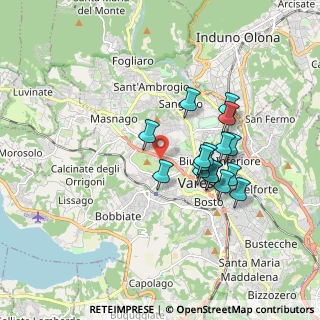 Mappa Via Monte Tabor, 21100 Varese VA, Italia (1.475)