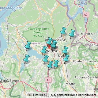 Mappa Via Monte Tabor, 21100 Varese VA, Italia (5.26214)