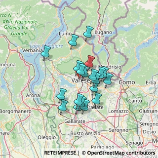 Mappa Piazza Papa Giovanni XXIII, 21100 Varese VA, Italia (10.54)