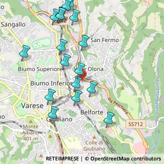 Mappa Via Pola, 21100 Varese VA, Italia (1.13941)