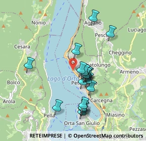 Mappa Via Provinciale, 28028 Pettenasco NO, Italia (1.593)