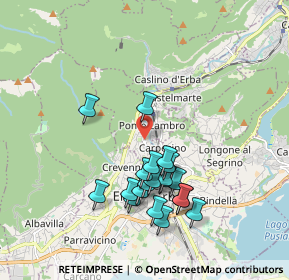 Mappa Via Volta, 22037 Ponte Lambro CO, Italia (1.7375)