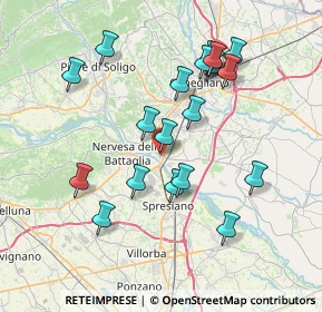 Mappa Via Pasubio, 31010 Ponte Della Priula TV, Italia (7.3345)