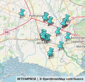 Mappa Via Primo Maggio, 33052 Cervignano del Friuli UD, Italia (5.86211)