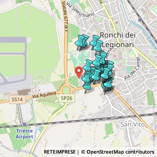 Mappa Via Venezia, 34077 Ronchi dei Legionari GO, Italia (0.30345)