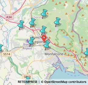 Mappa Via D'Annunzio Gabriele, 34077 Ronchi dei Legionari GO, Italia (5.47154)