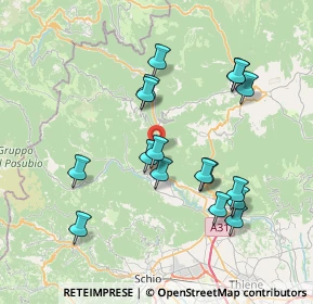 Mappa Via Camugara, 36011 Arsiero VI, Italia (7.34)