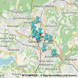 Mappa Via Domenico Adamoli, 21100 Varese VA, Italia (1.0175)