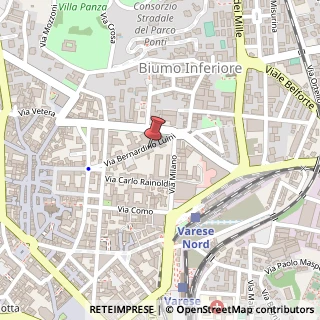 Mappa Via Bernardino Luini, 8A, 21100 Varese, Varese (Lombardia)