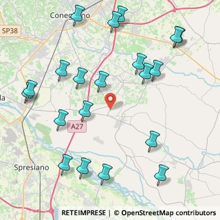 Mappa Via Distrettuale, 31028 Mareno di Piave TV, Italia (5.1055)