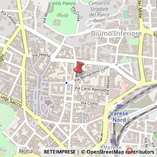 Mappa Via Bernardino Luini, 3, 21100 Varese, Varese (Lombardia)
