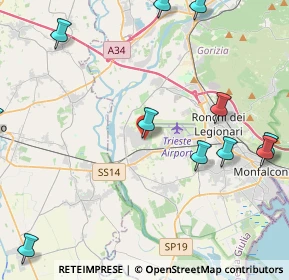 Mappa Via Alessandro Volta, 34070 Turriaco GO, Italia (6.64059)