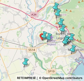 Mappa Via S. Pellico, 34070 Turriaco GO, Italia (4.08667)