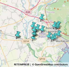 Mappa Via S. Pellico, 34070 Turriaco GO, Italia (2.92235)