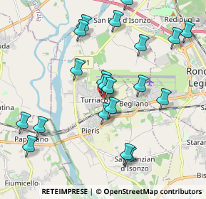 Mappa Via S. Pellico, 34070 Turriaco GO, Italia (2.084)