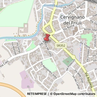 Mappa Via del Zotto, 4, 33052 Cervignano del Friuli, Udine (Friuli-Venezia Giulia)