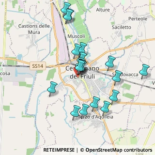 Mappa Via del Zotto, 33052 Cervignano del Friuli UD, Italia (1.6885)