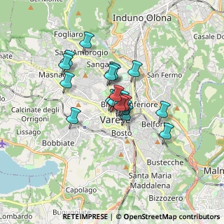 Mappa Via F. del, 21100 Varese VA, Italia (1.099)