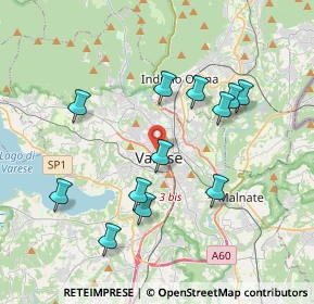 Mappa Via F. del, 21100 Varese VA, Italia (3.67667)