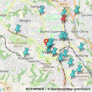 Mappa Via Francesco del Cairo, 21100 Varese VA, Italia (1.0685)