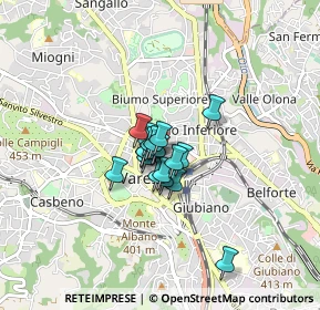 Mappa Via Giacomo Puccini, 21100 Varese VA, Italia (0.42611)