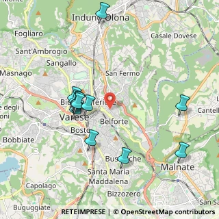 Mappa Via Brunico, 21100 Varese VA, Italia (1.93917)