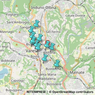 Mappa Via Brunico, 21100 Varese VA, Italia (1.31833)