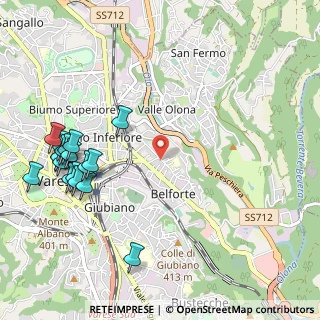 Mappa Via Brunico, 21100 Varese VA, Italia (1.29667)