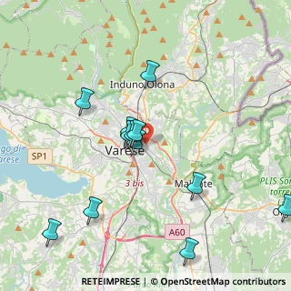 Mappa Via Cortina d'Ampezzo, 21100 Varese VA, Italia (4.20571)