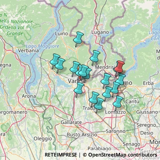 Mappa Via Cortina d'Ampezzo, 21100 Varese VA, Italia (10.9)