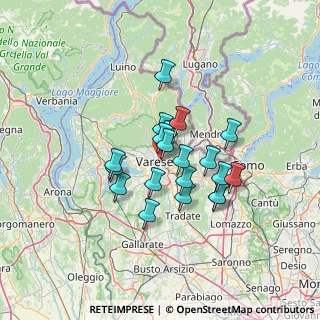 Mappa Via Cortina d'Ampezzo, 21100 Varese VA, Italia (10.0095)