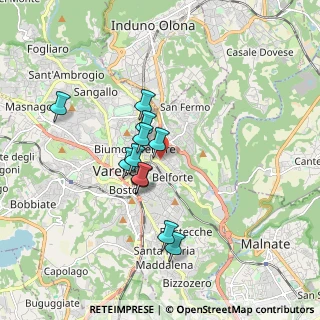 Mappa Via Cortina d'Ampezzo, 21100 Varese VA, Italia (1.37273)