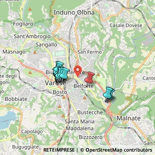 Mappa Via Cortina d'Ampezzo, 21100 Varese VA, Italia (1.29278)