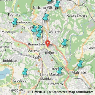 Mappa Via Molina Livio, 21100 Varese VA, Italia (2.69167)